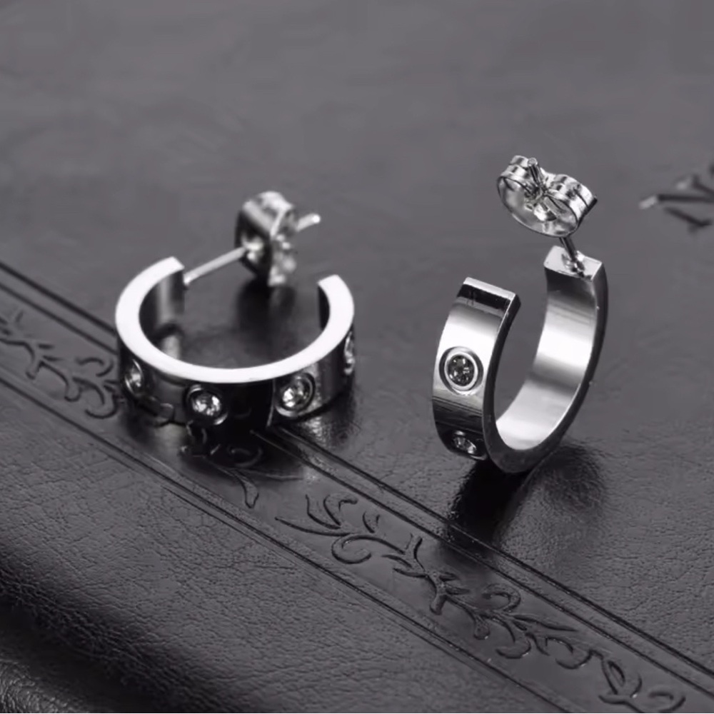 NEW! MINI HOOP  LOVE EARRINGS